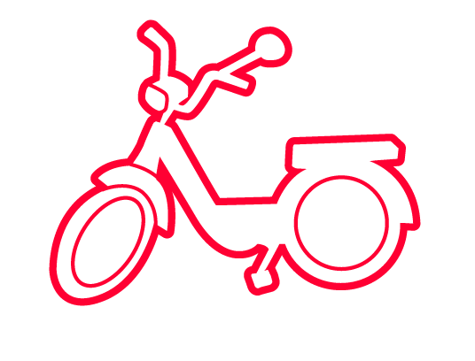 2-Takt Moped fahren